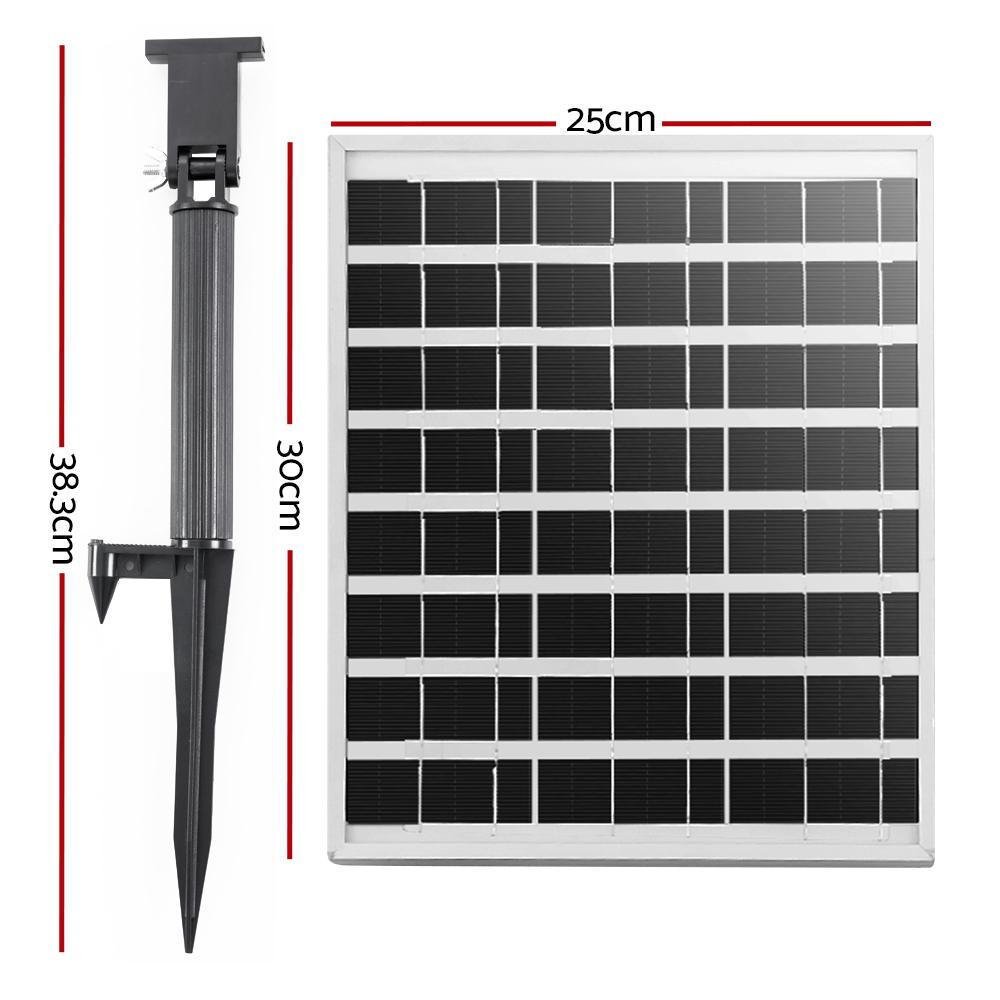 Solar Pond Pump with large solar panel and water fountain display in a garden setting, showcasing its elegant design and functionality.