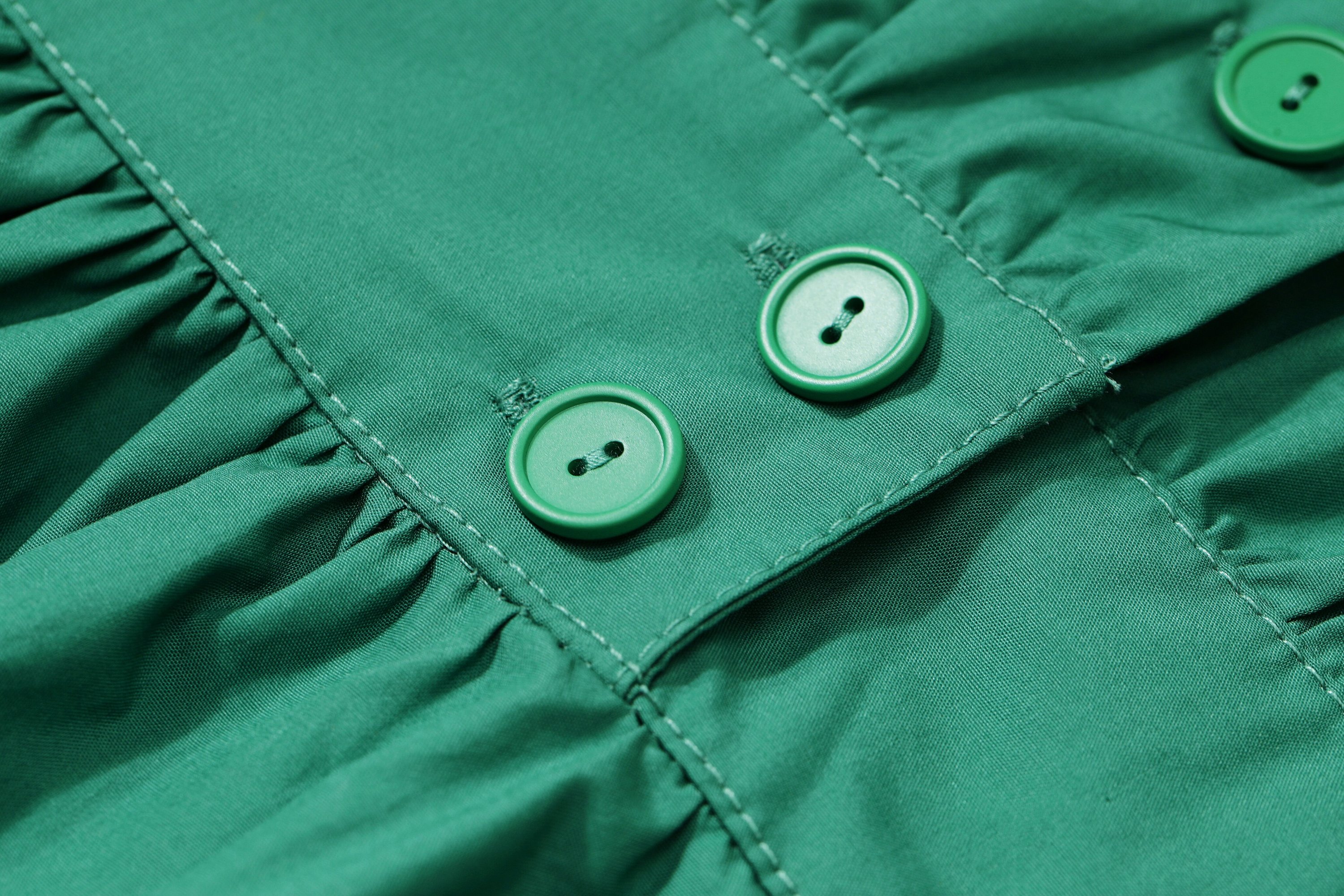 A stylish Solid Pure Casual Chic Vintage Dress for women featuring puff sleeves and a high waist design, perfect for summer parties.