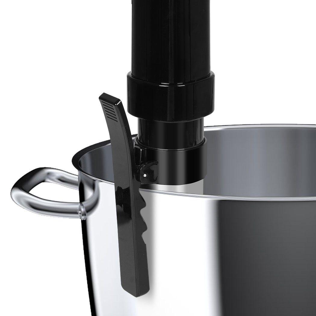 Sous Vide Precision Cooker with touch screen display and stainless steel tube, designed for perfect cooking.