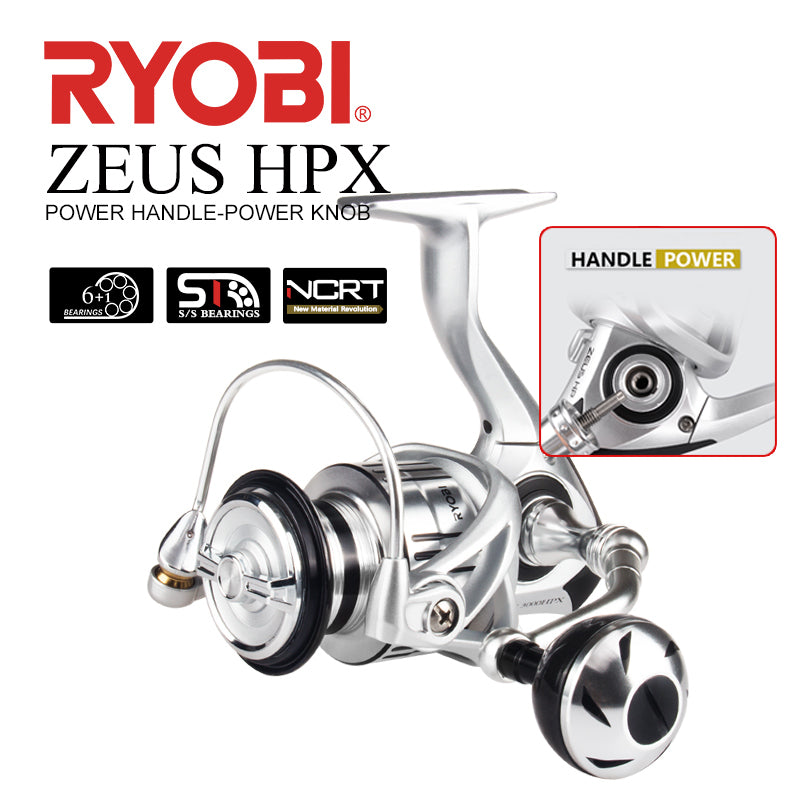 Spinning Fishing Reel 1000-8000 with 6+1BB ball bearings and CNC spool, showcasing its sleek design and robust features.