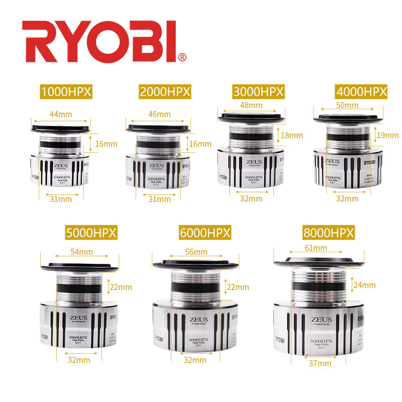 Spinning Fishing Reel 1000-8000 with 6+1BB ball bearings and CNC spool, showcasing its sleek design and robust features.