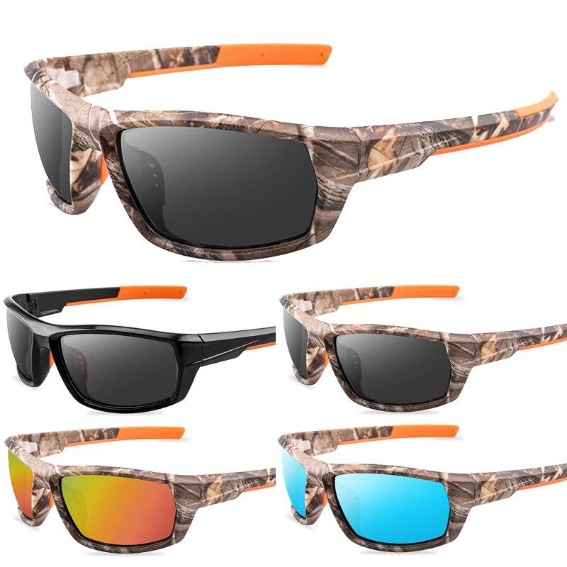 Sports Camouflage Bicycle Glasses with polarized lenses, designed for men and women, featuring a stylish camouflage frame and ultralight construction.