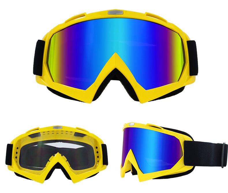 Sports Motorcycle Glasses with UV400 protection, suitable for men and women, featuring a flexible TPU frame and polycarbonate lenses.