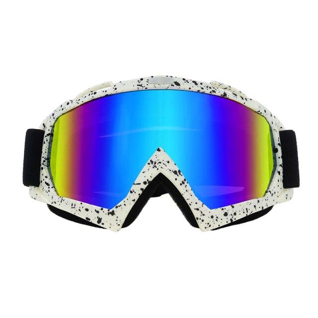 Sports Motorcycle Glasses with UV400 protection, suitable for men and women, featuring a flexible TPU frame and polycarbonate lenses.