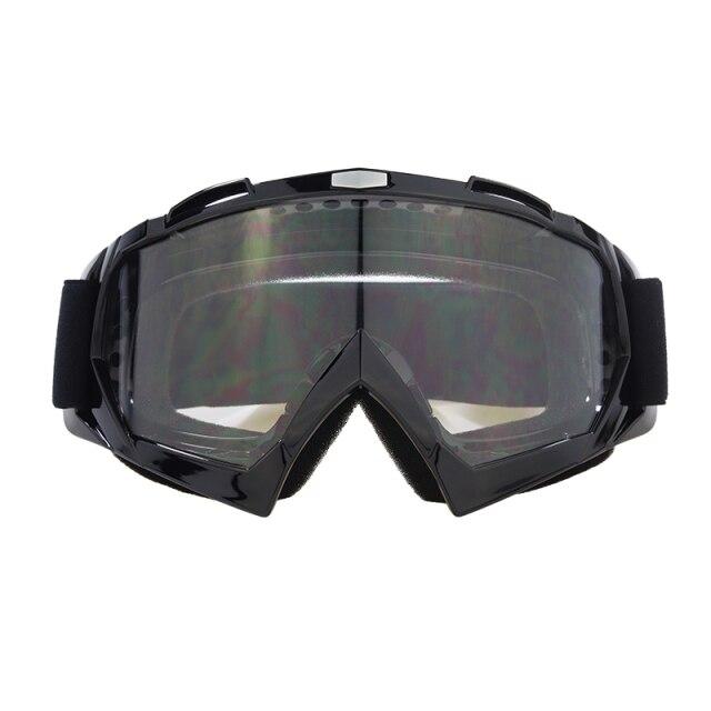 Sports Motorcycle Glasses with UV400 protection, suitable for men and women, featuring a flexible TPU frame and polycarbonate lenses.
