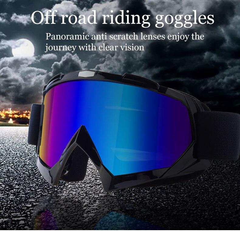 Sports Motorcycle Glasses with UV400 protection, suitable for men and women, featuring a flexible TPU frame and polycarbonate lenses.