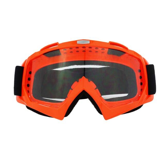 Sports Motorcycle Glasses with UV400 protection, suitable for men and women, featuring a flexible TPU frame and polycarbonate lenses.