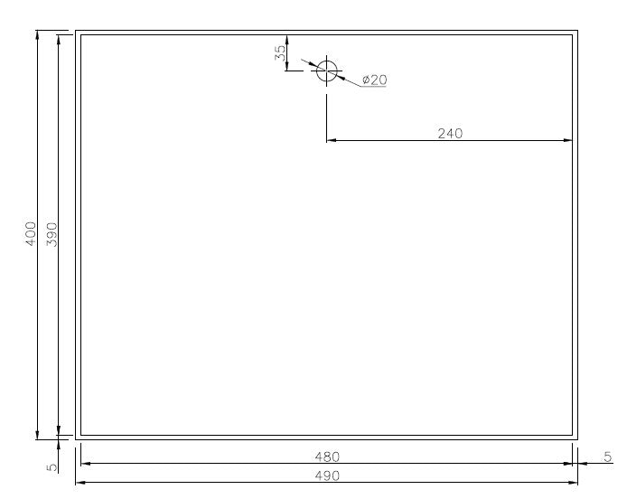 Stainless Steel BBQ Grill Hot Plate measuring 49 x 40CM, showcasing its premium 304 grade stainless steel construction and tapered drain hole.