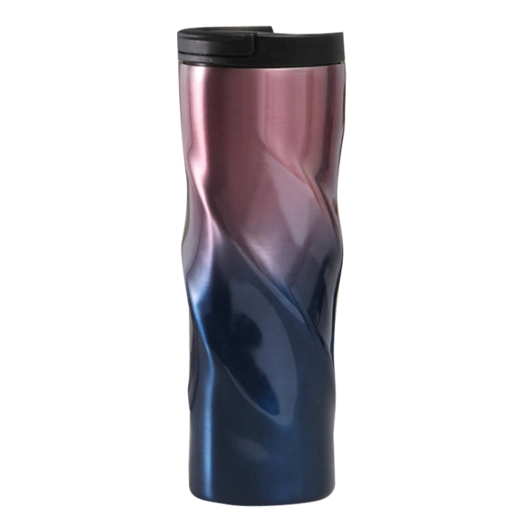 Stainless Steel Thread Insulation Cup with creative alien rotation design, showcasing its sleek 304 stainless steel liner and wide mouth for easy cleaning.