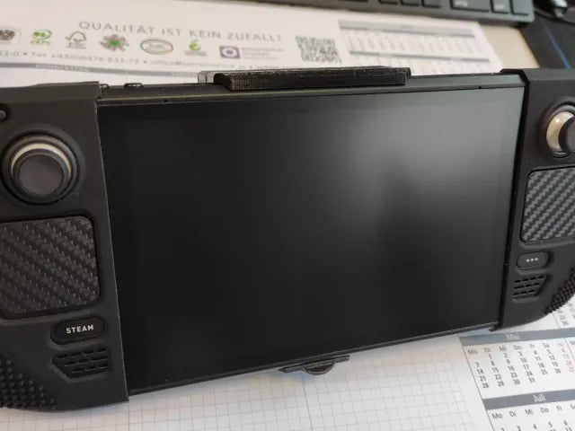 Steam Deck POWERpACK 'Lensbump' Printed Parts kit showcasing durable PLA components for extended gaming.