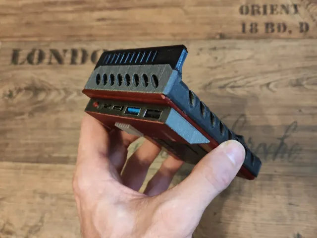 Steam Deck POWERpACK 'Lensbump' Printed Parts kit showcasing durable PLA components for extended gaming.