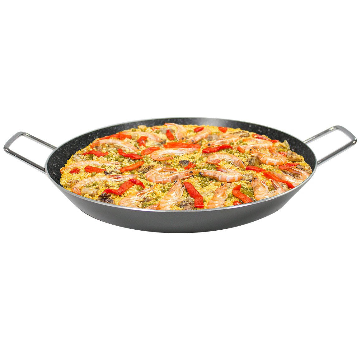 Stonewell 26cm Paella Pan with non-stick stone coating, perfect for healthy cooking.