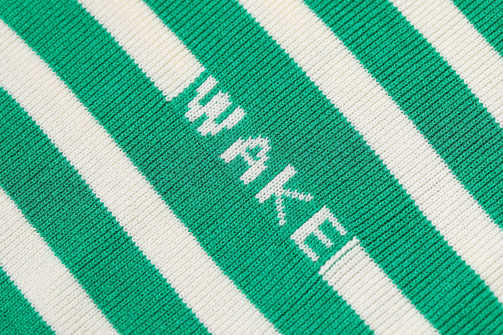 Striped Letter Women Casual Knit Pullover Sweater in vintage colorblock design, featuring half sleeves and O-neck collar.