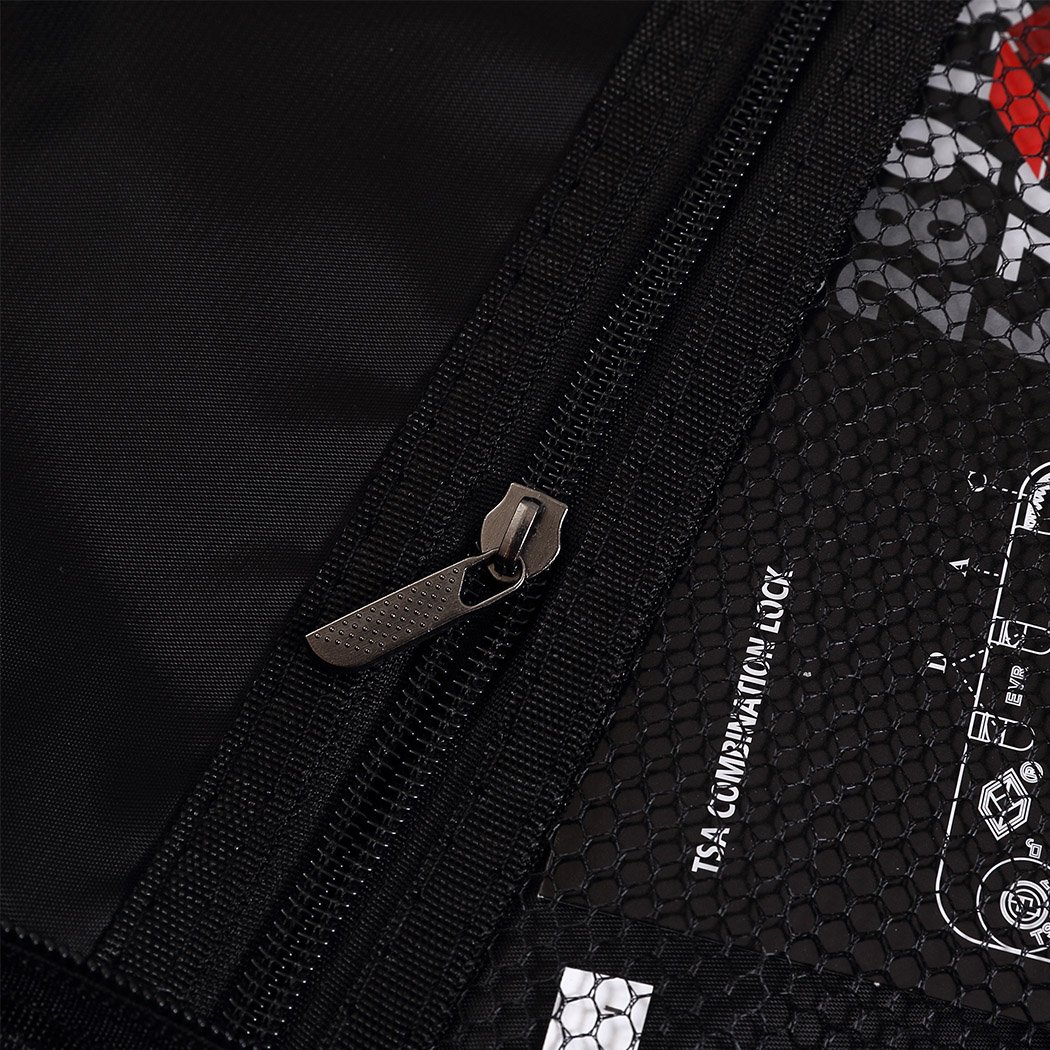 Three-piece suitcase luggage set in navy color, showcasing hard cover design and dual wheels for easy travel.