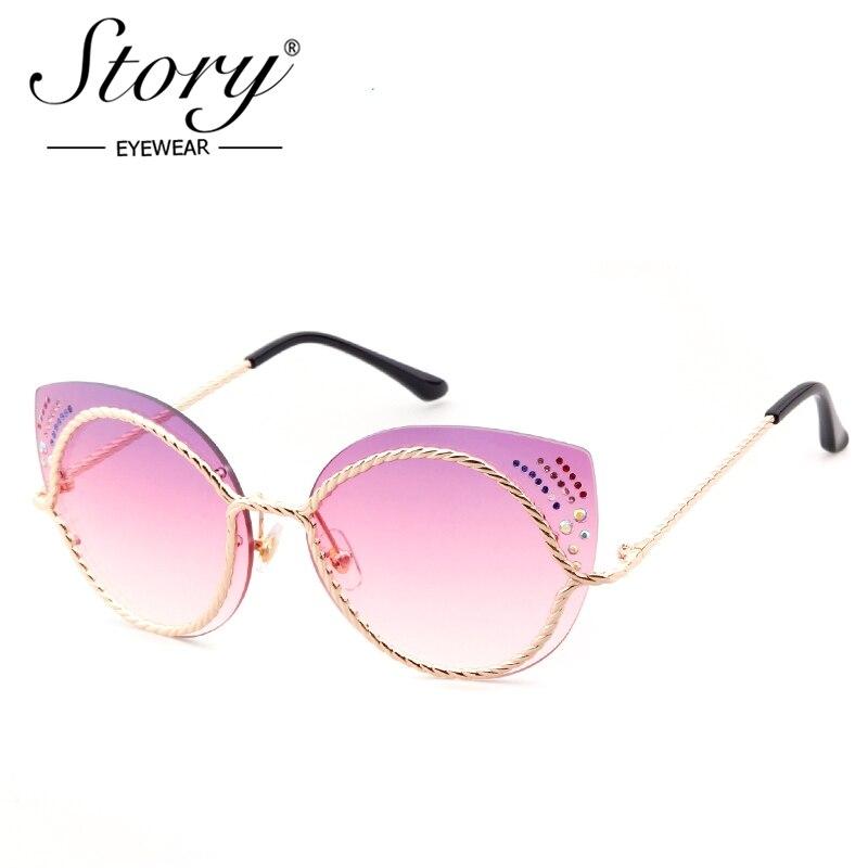 Stylish Cat Eye Women's Sunglasses featuring diamond gradient lenses and a lightweight acetate frame, perfect for sun protection.