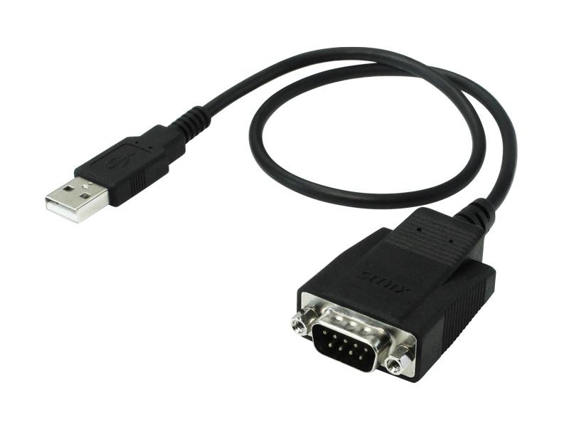 SUNIX USB to Serial Converter DB9 with 35cm cable, designed for RS232 connections, showcasing its compact and functional design.