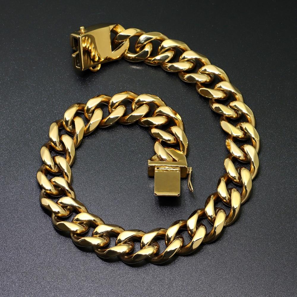 Super Strong Dog Chain Collar made of stainless steel, featuring a slip choke design, available in silver and gold colors, suitable for small and large dogs.