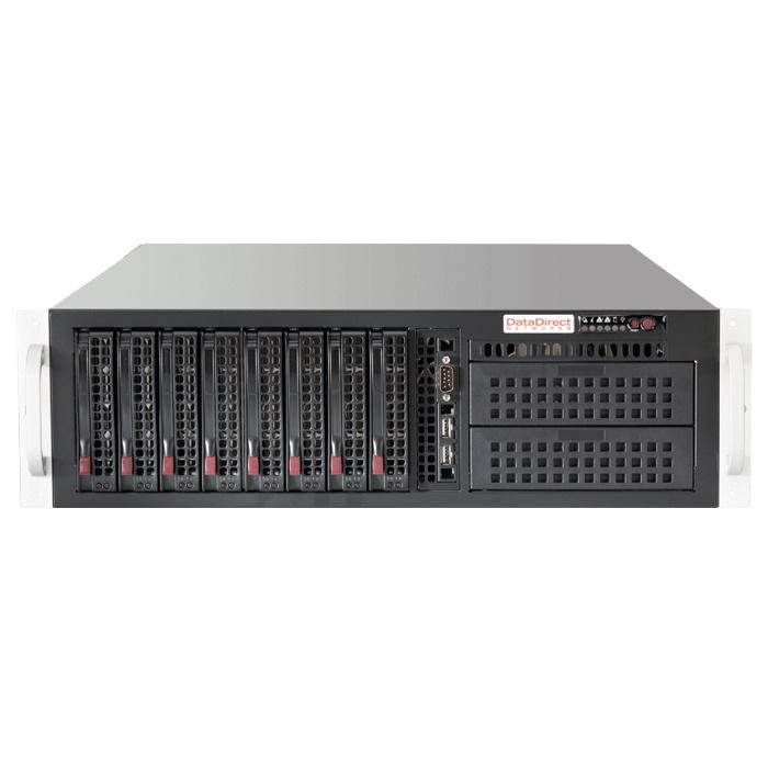 SUPERMICRO 3RU 835TQ-R920B Server Chassis with 8 HDD bays and 920W power supply, showcasing its compact design and robust features.