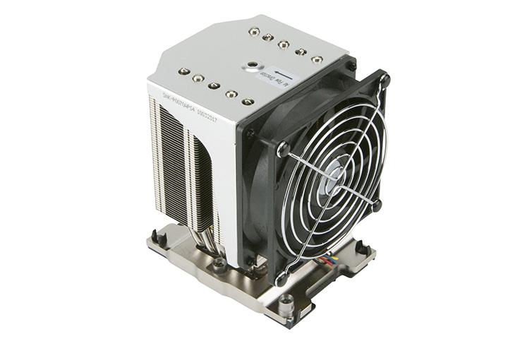 SUPERMICRO 4U Active CPU Heat Sink designed for LGA3647-0 socket, featuring a narrow mounting mechanism for efficient cooling.