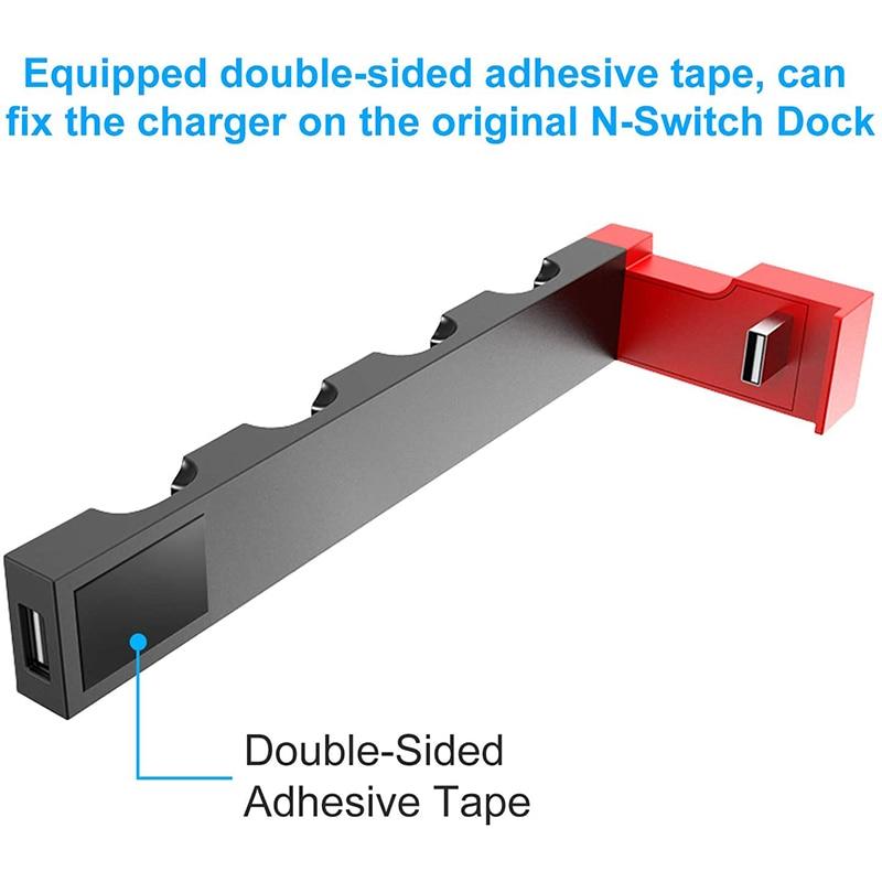 Switch Joy Con Controller Charger Dock Stand Station Holder designed for Nintendo Switch, featuring a sleek and compact design for efficient charging.