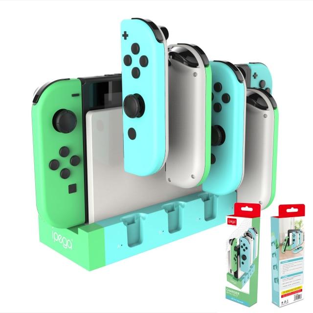Switch Joy Con Controller Charger Dock Stand Station Holder designed for Nintendo Switch, featuring a sleek and compact design for efficient charging.