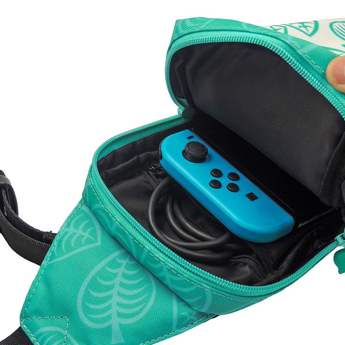 A stylish and durable travel bag case for Nintendo Switch, featuring compartments for console, Joy-Con controllers, and accessories, with a comfortable shoulder strap.
