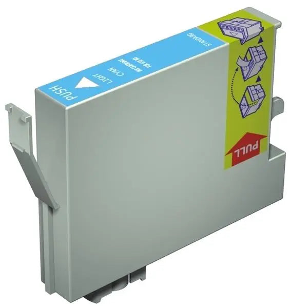 T0495 Light Cyan Compatible Inkjet Cartridge showcasing vibrant color and quality design.
