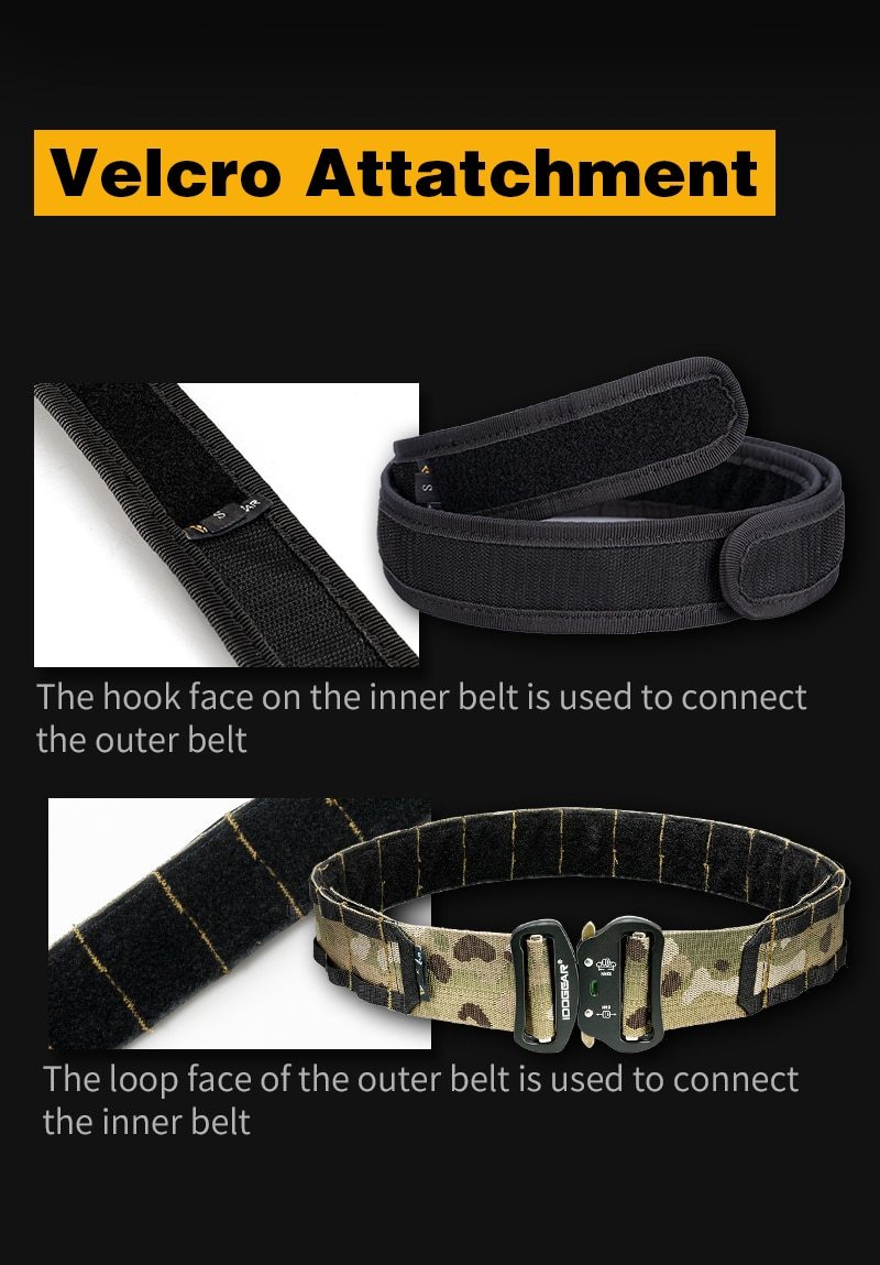 Tactical 2 Inch Combat Belt featuring a quick release buckle, made of durable nylon, available in multiple colors for outdoor sports and hunting.