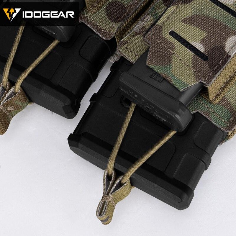 Tactical LSR 9mm 556 Mag Pouch in various colors, showcasing its triple mag carrier design and MOLLE compatibility.