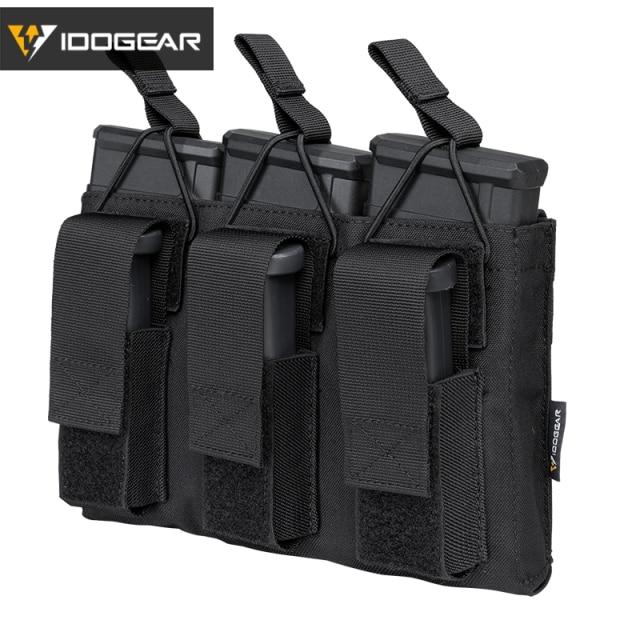 Tactical Magazine Pouch Mag Carrier in Multicam color, designed for 5.56 pistols with triple open top and MOLLE compatibility.