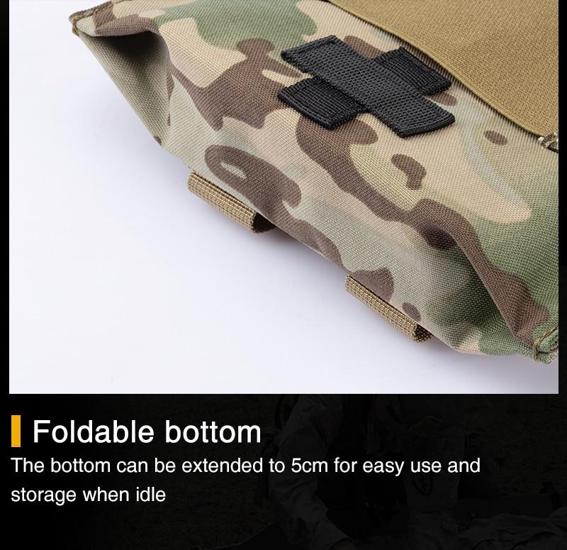 Tactical Medical Pouch Organizer in MultiCam color, showcasing its durable 1000D nylon material and MOLLE compatibility.