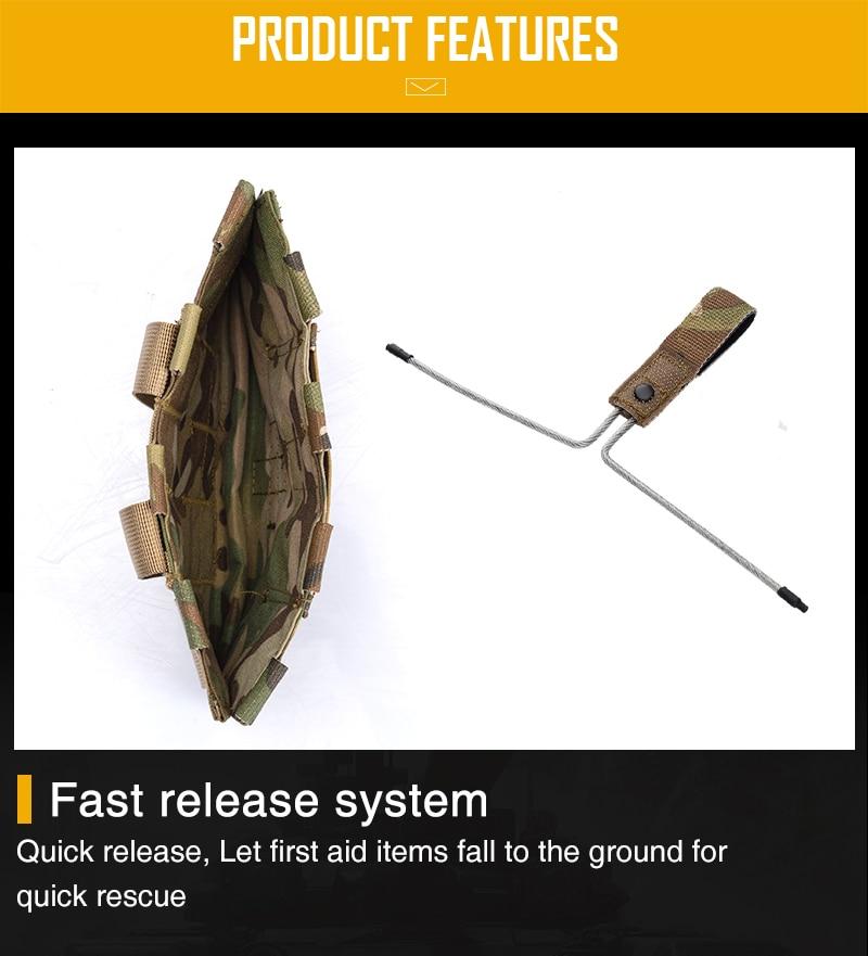 Tactical Medical Pouch Organizer in MultiCam color, showcasing its durable 1000D nylon material and MOLLE compatibility.