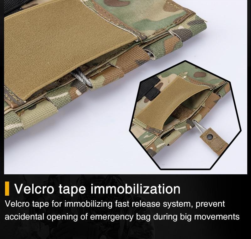 Tactical Medical Pouch Organizer in MultiCam color, showcasing its durable 1000D nylon material and MOLLE compatibility.