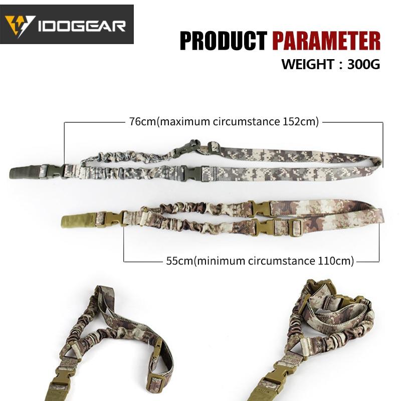 Tactical Single Point Sling Bungee with adjustable features and quick detachable hook, available in various colors for rifles and airsoft guns.