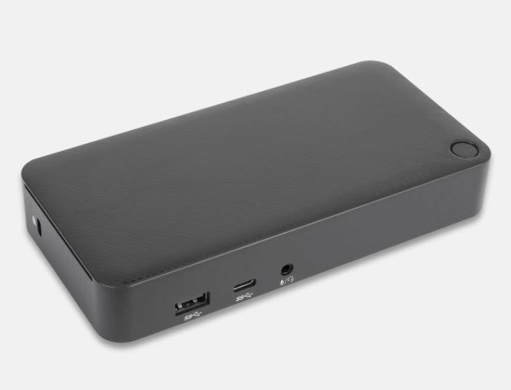 Targus Universal USB-C Dual Video 4K Docking Station with multiple ports and sleek black design, ideal for enhancing productivity.