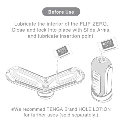 Tenga Flip Zero Gravity White male masturbator with a sleek design and clear case for hygienic storage.