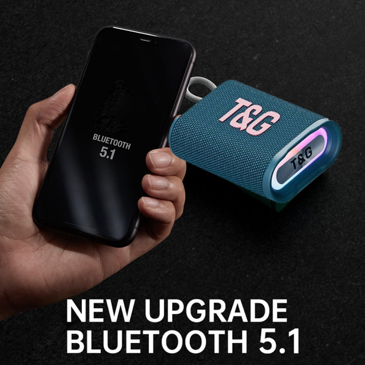 T&G TG396 Outdoor Portable Ambient RGB Light with colorful LED lights and Bluetooth connectivity, designed for outdoor use.