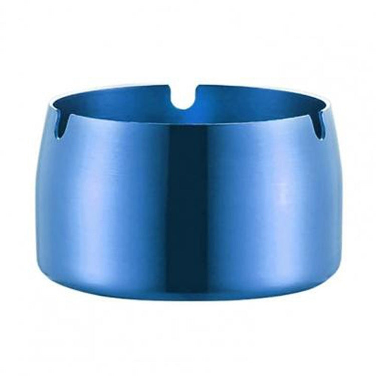 Thickened stainless steel ashtray with a polished finish, featuring a U-shaped groove design for convenience.