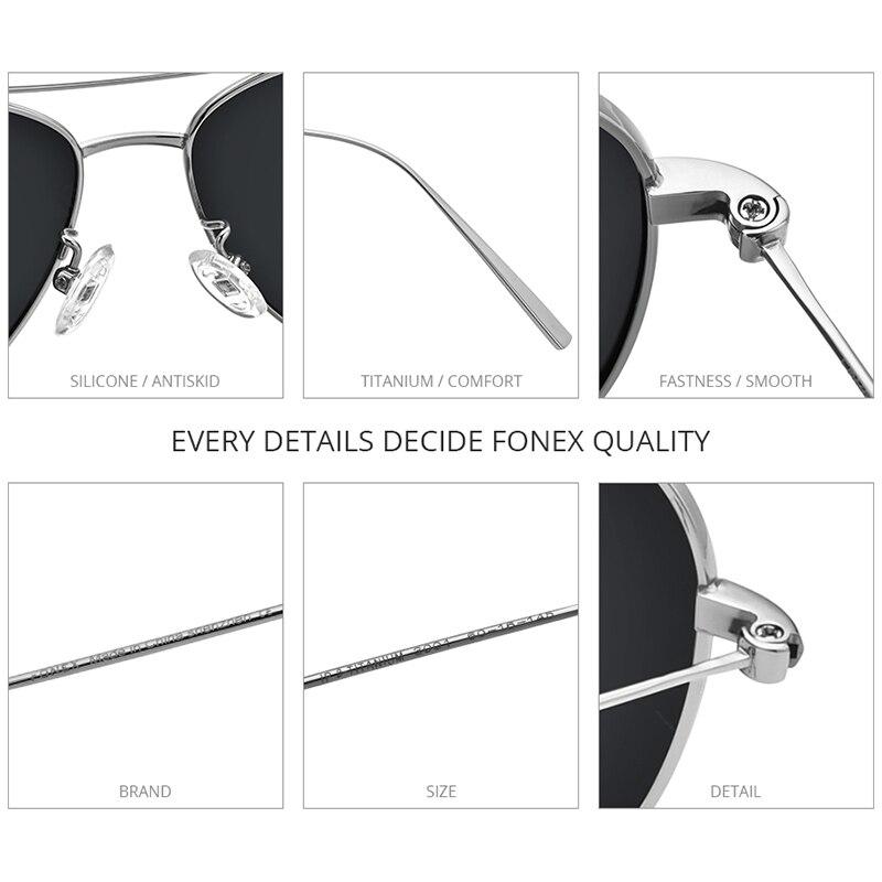 A pair of men's titanium polarized aviator sunglasses with UV400 protection, featuring a sleek design and lightweight frame.