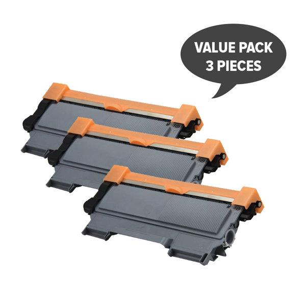 Set of 3 TN-2250 Black Premium Generic Toner Cartridges, designed for high-quality printing.