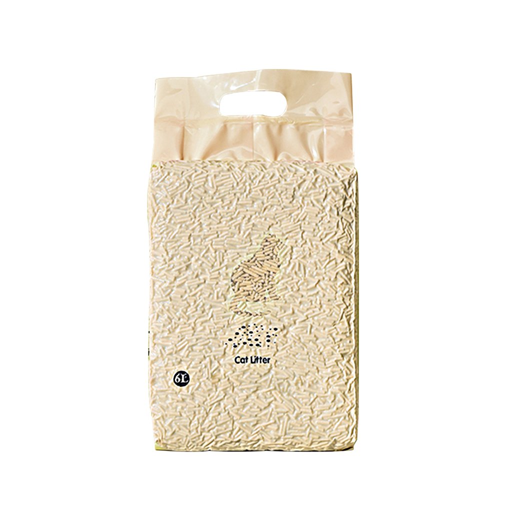A pack of Tofu Cat Litter 6L featuring edible crystals in mint fragrance, designed for safe and eco-friendly cat care.