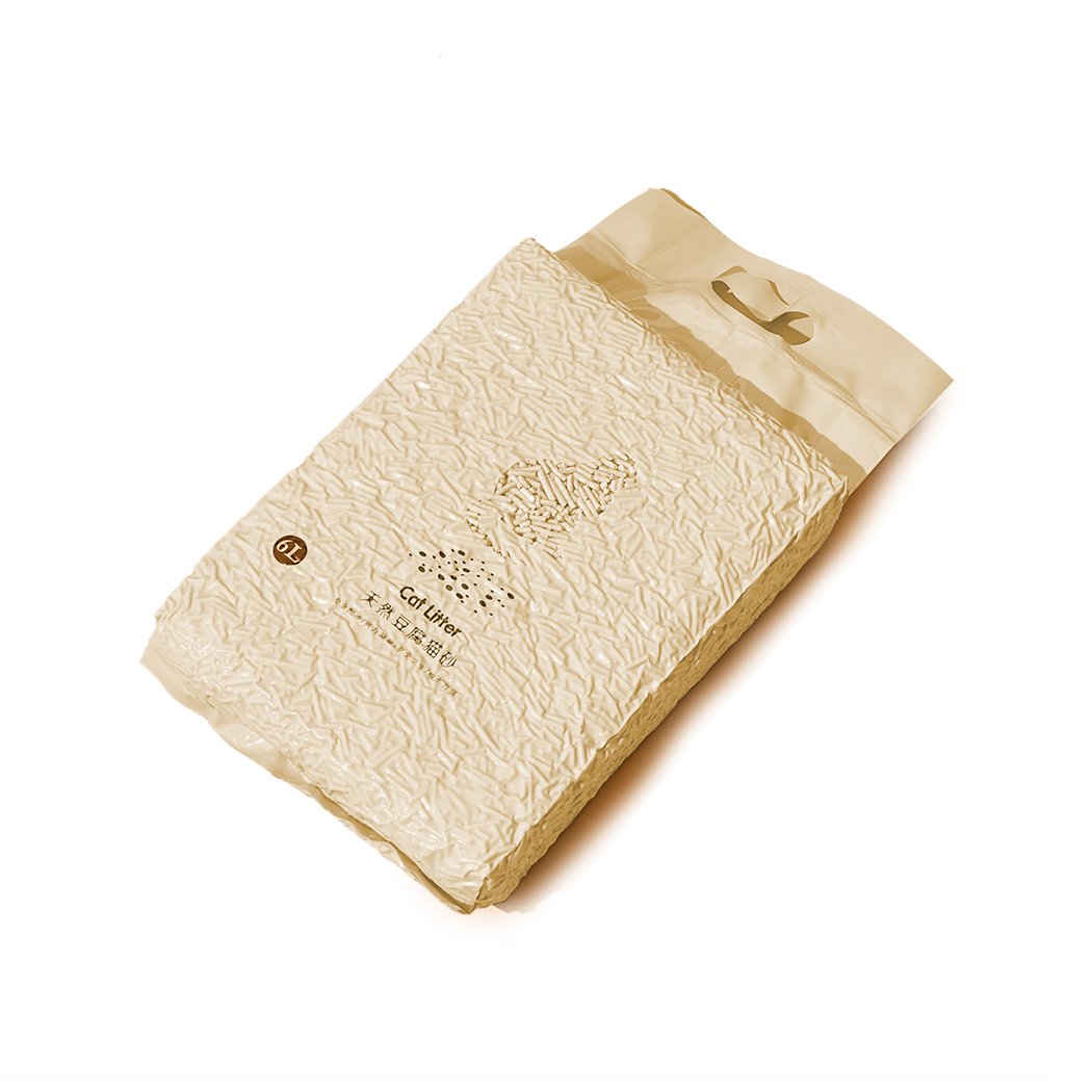 A pack of Tofu Cat Litter 6L featuring edible crystals in mint fragrance, designed for safe and eco-friendly cat care.