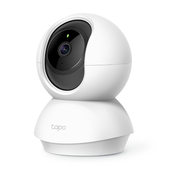 TP-LINK C200 Tapo Pan Tilt Wi-Fi Camera with 1080P resolution and night vision capabilities, designed for home security.