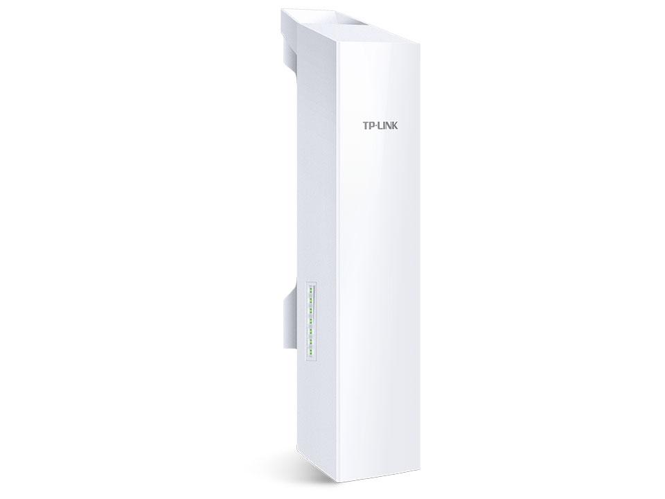 TP-LINK CPE220 outdoor access point with high gain antenna, designed for long-distance wireless connectivity.