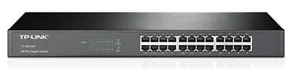 TP-LINK TL-SG1024 24-Port Gigabit Unmanaged Switch with compact design and multiple Ethernet ports.