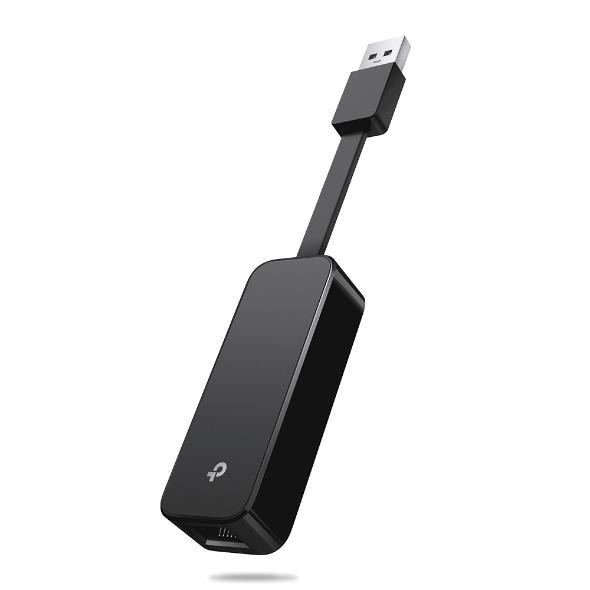 TP-LINK UE305 USB 3.0 to Gigabit Ethernet Network Adapter with a compact and foldable design, ideal for high-speed internet connectivity.