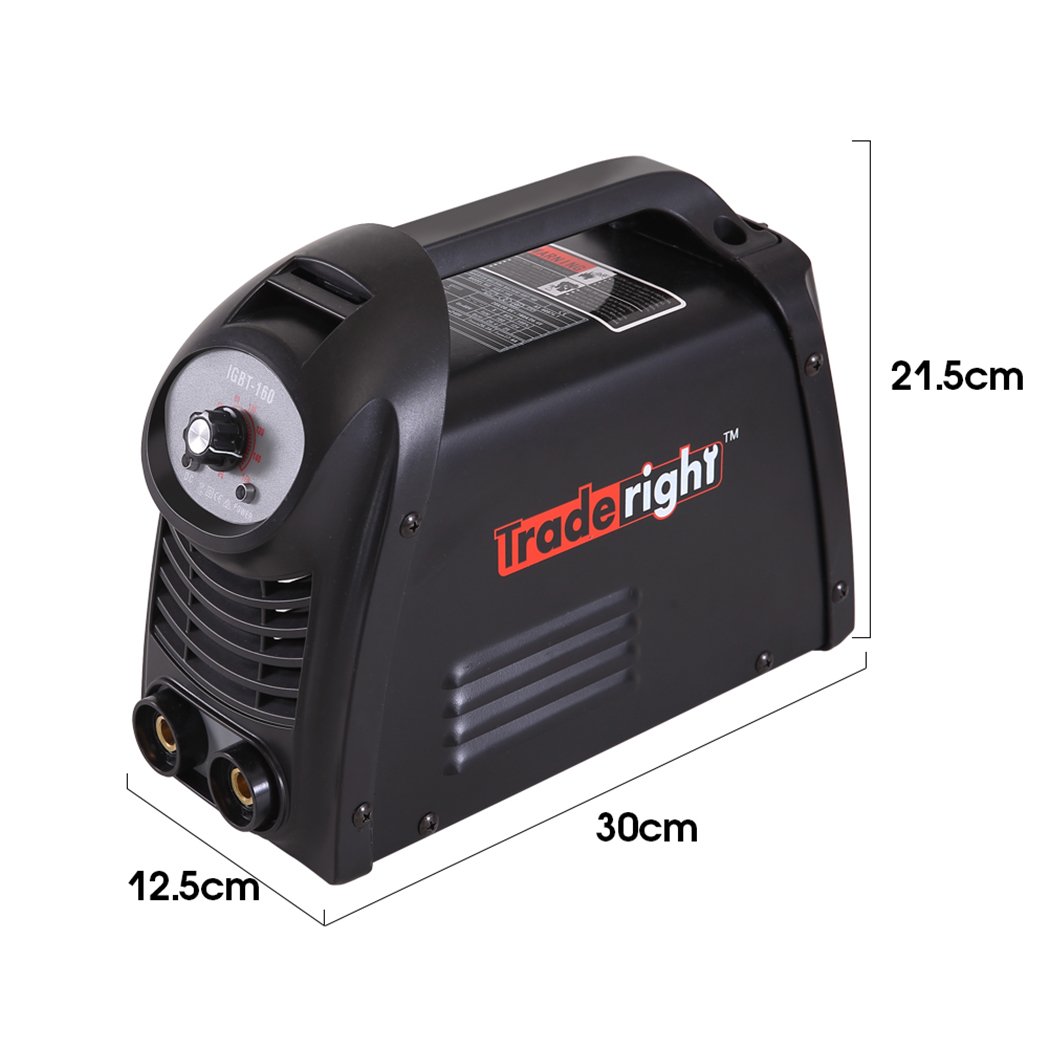 Traderight 160Amp Welder DC iGBT Inverter MMA Welding Machine with compact design and user-friendly interface.