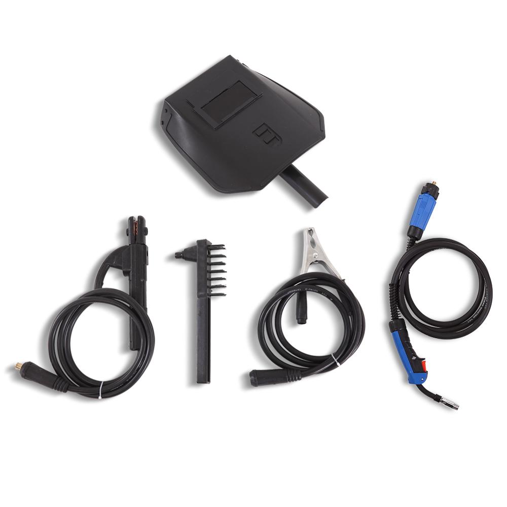 Traderight 180Amp Welder showcasing its compact design and dual-screen display, ideal for MIG and ARC welding.