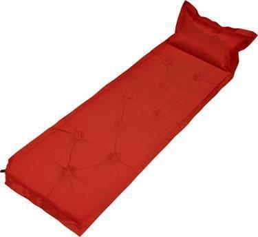 Trailblazer 9-Points Self-Inflatable Polyester Air Mattress in vibrant colors, showcasing its durable material and compact design.