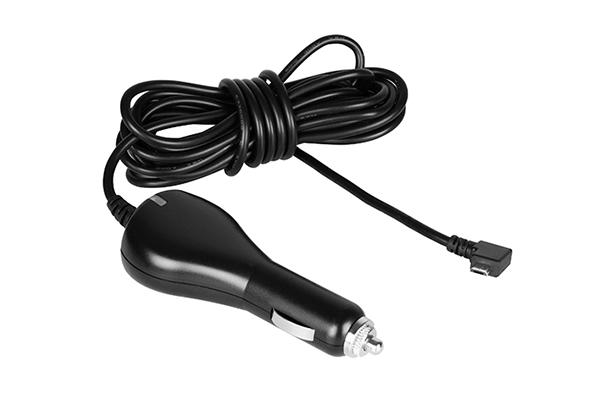 TRANSCEND TS-DPL2 Car Lighter Adapter with a 4-meter micro-USB cable and LED indicator, designed for DrivePro dashcams.